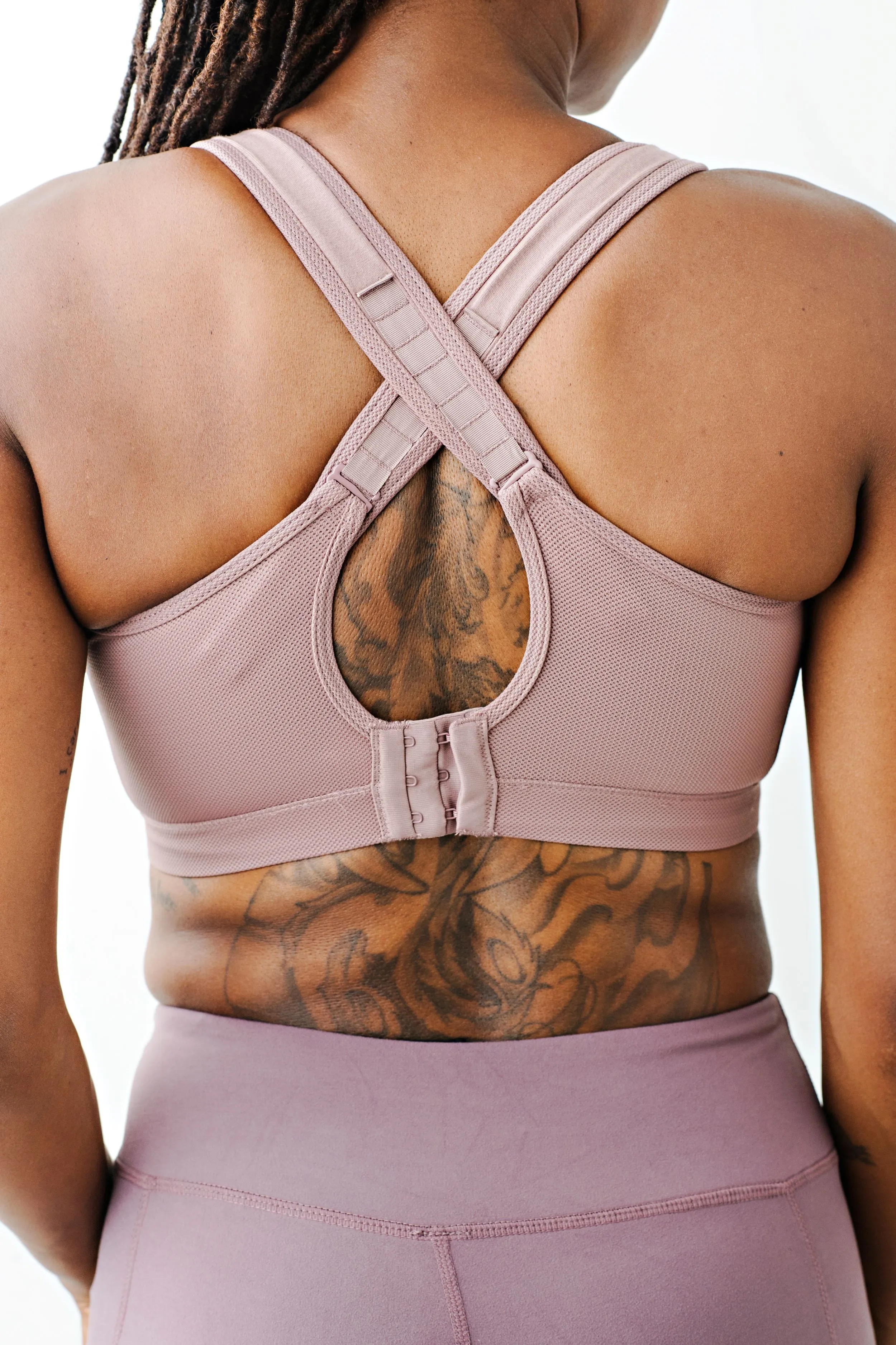 Lindsey Cotton Stretch Convertible Sports Bra in Twilight
