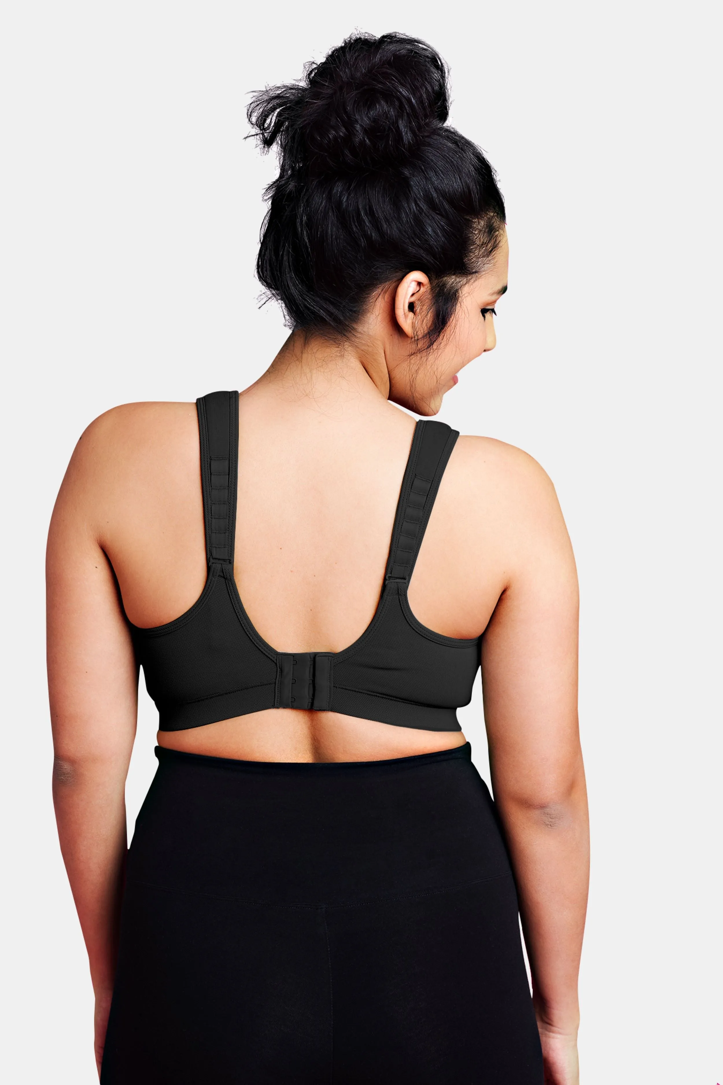 Lindsey Cotton Stretch Convertible Sports Bra in Twilight