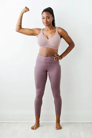 Lindsey Cotton Stretch Convertible Sports Bra in Twilight