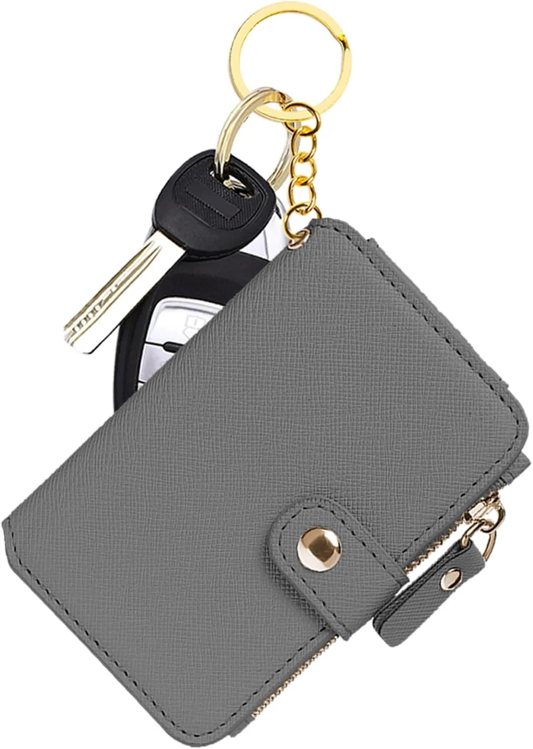 M-Plateau Card Cases, Leather Card & ID CasesPractical Small Wallet for Women & Man with Credit Card Holder for Travelling (Grey)