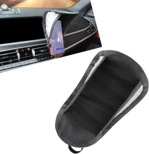 Mobile Phone Sun Shade, Heat-Insulating and Anti-Glare Cell Phone Protective Cover, No Blocking of Sight Portable Foldable Navigation Screen Holder Umbrella Cover, for Cars Motorcycles (Black)