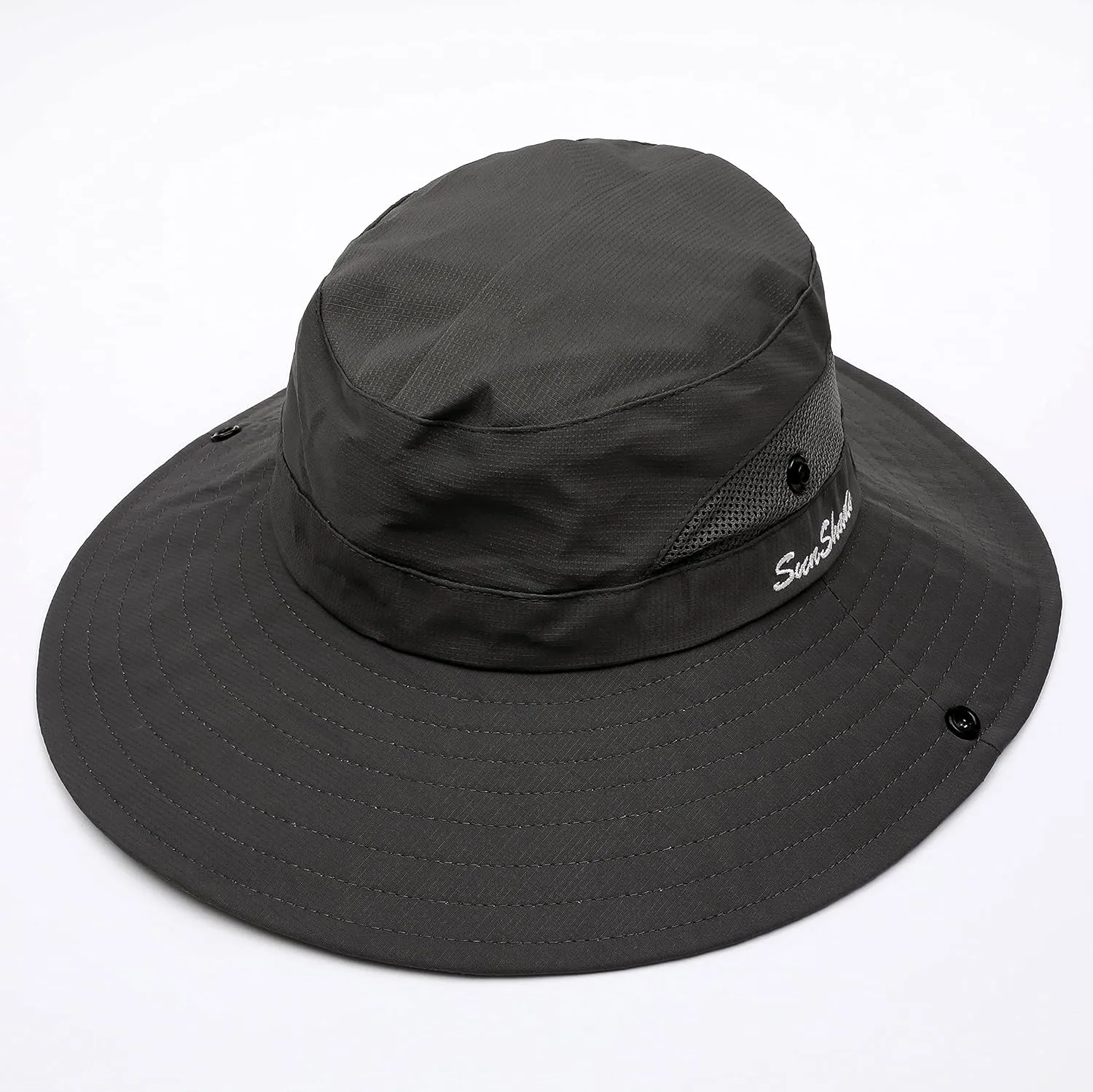 Muryobao 2 Pack Women Ponytail Summer Sun Hat UV Protection Wide Brim Foldable Safari Fishing Cap