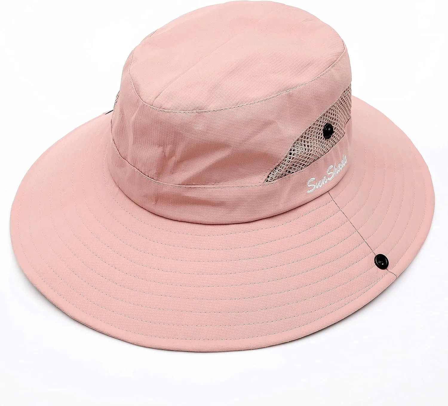 Muryobao 2 Pack Women Ponytail Summer Sun Hat UV Protection Wide Brim Foldable Safari Fishing Cap