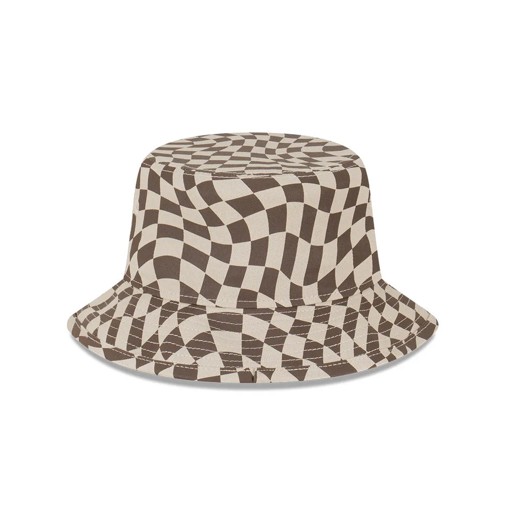 New Era Bucket MLB Wrap Check New York Yankees Stone Walnut