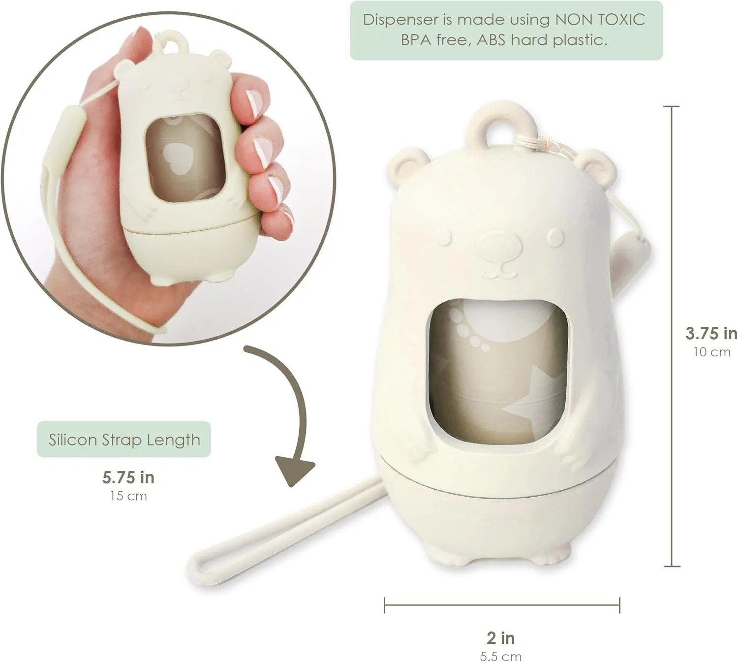 NEW Moodie Disposable Diaper Bags Dispenser COMBO PACK | 105 VANILLA SCENTED Baby Poop Bags TOTAL | Dirty Diaper Trash Bags | Diaper Bags Disposable (VANILLA DREAM)