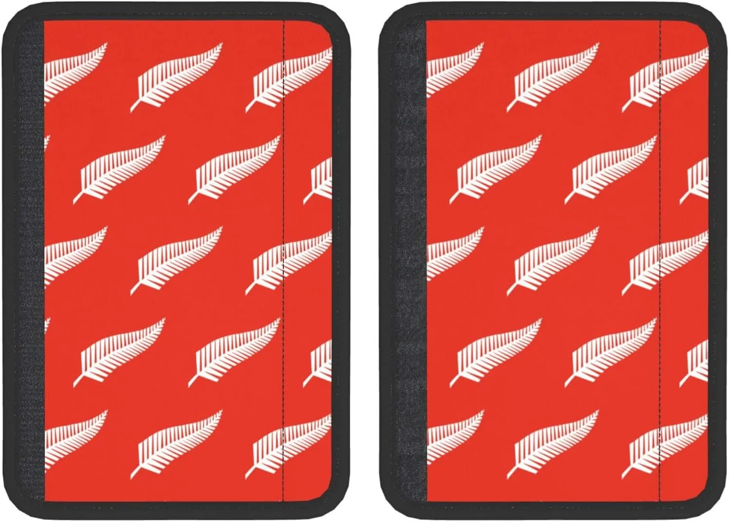 New Zealand Maori Fern Car Seat Belt Cover Pad Soft Comfortable Seat Belt Cover Pad for Car Seat Belt Harness/Bag Seat Belt Shoulder Pad (2 Pack)