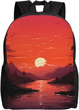 Red sky at Morning Backpack Lightweight Laptop Bag Casual Daypack Travel Backpacks For Women Men
