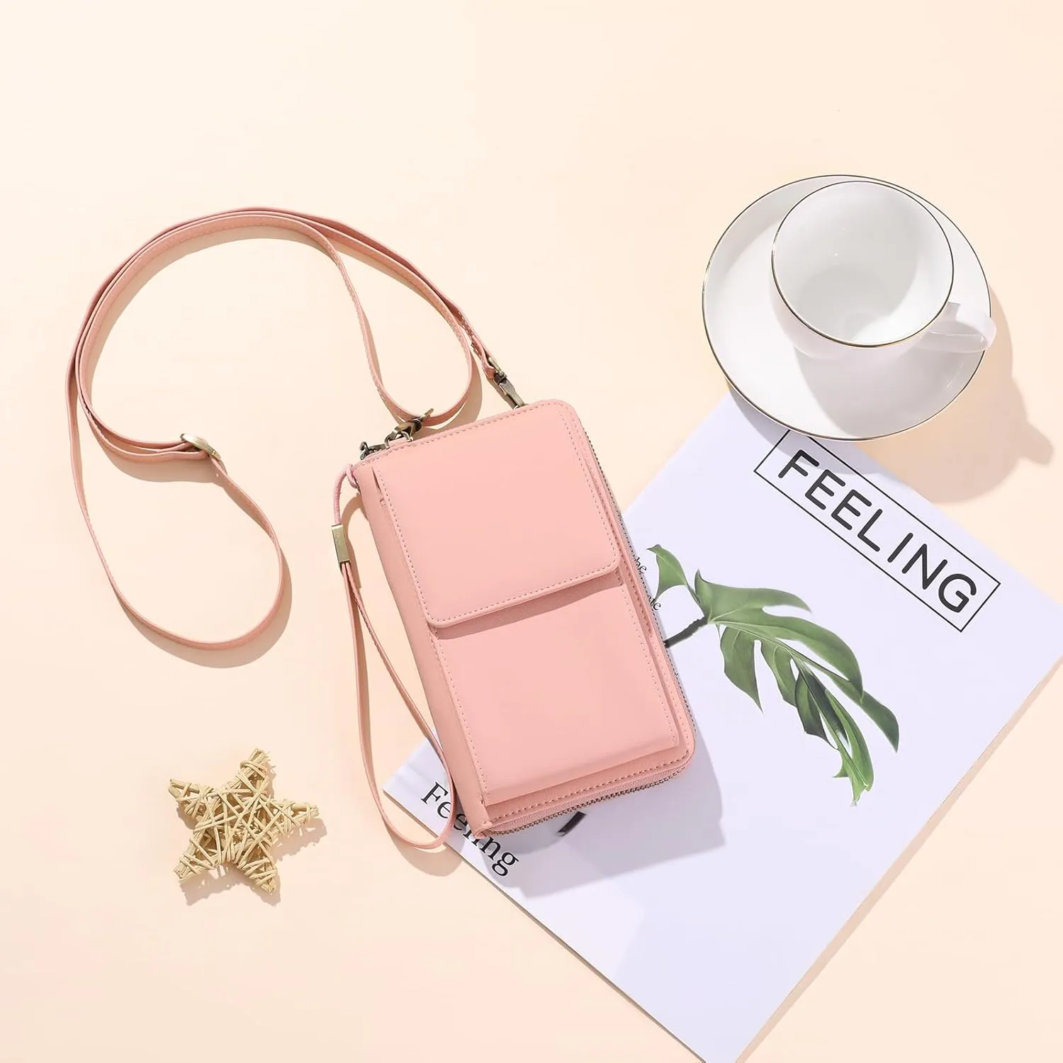 SENDEFN Small Crossbody Cell Phone Purse for Women Leather Cellphone Bags Wallet Purses with Multi Card Slots