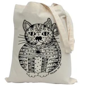 Tote Bag Colour Me In Cat
