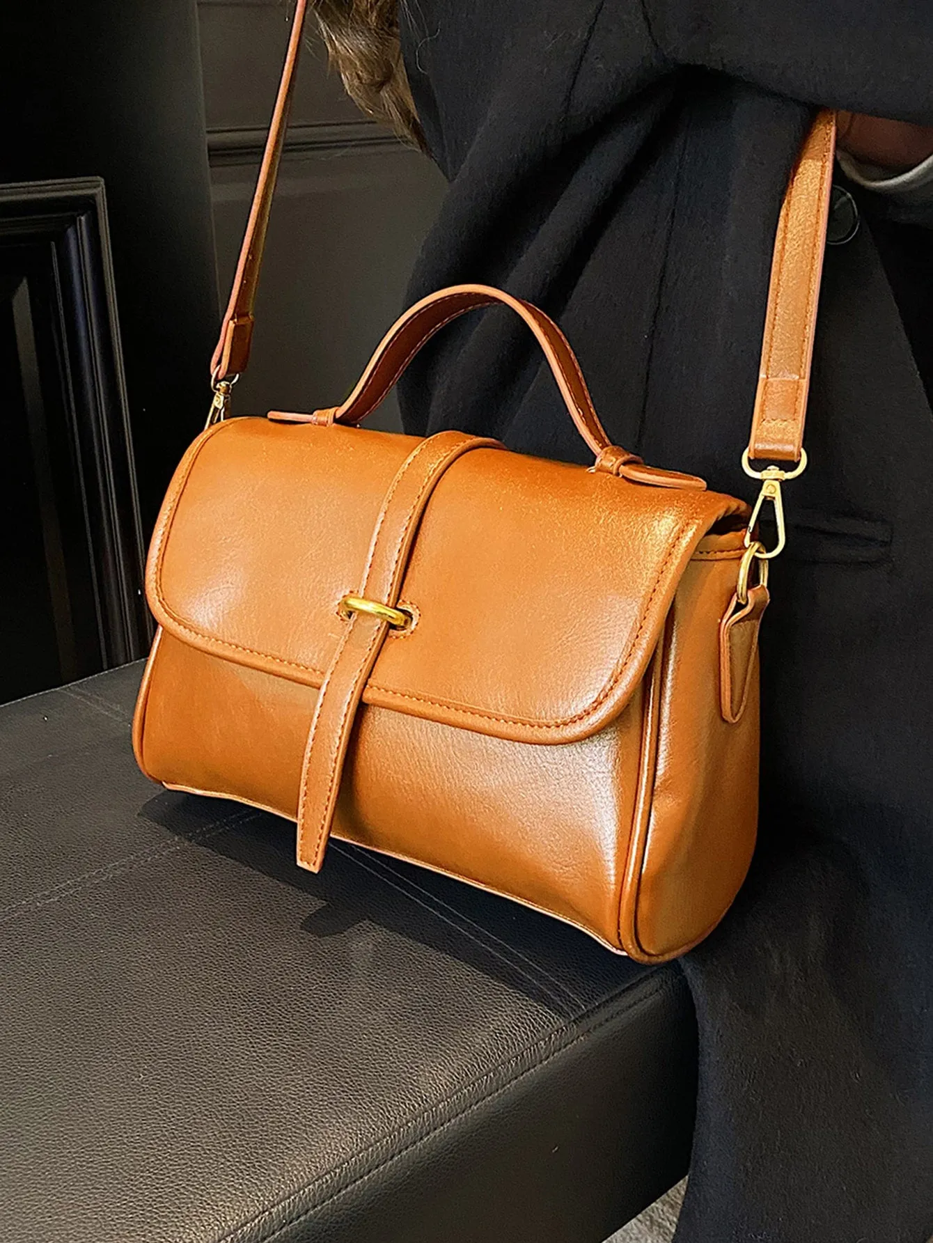 Vintage Design Flap Square Bag