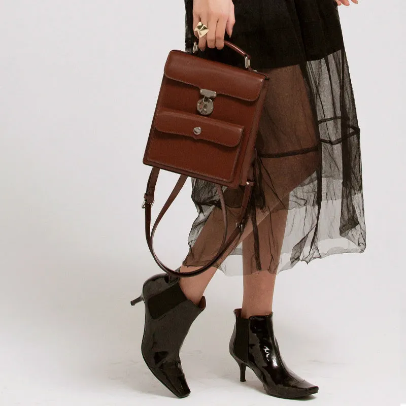 Vintage Genuine Leather Backpacks Unique Travel Bag Handbags Women