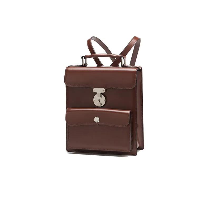Vintage Genuine Leather Backpacks Unique Travel Bag Handbags Women