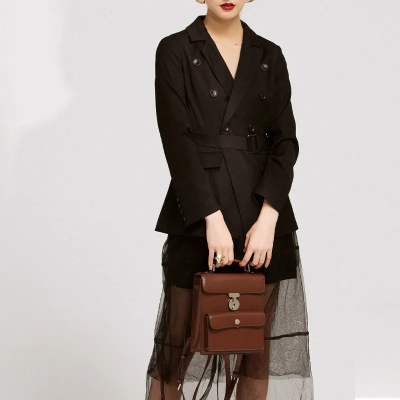 Vintage Genuine Leather Backpacks Unique Travel Bag Handbags Women