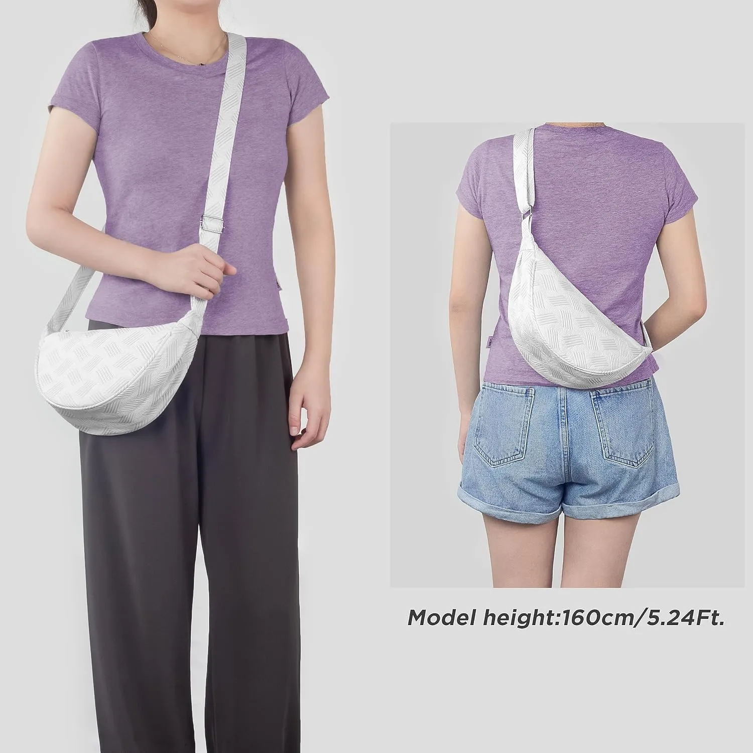 VOLGANIK ROCK Crossbody Bags Trendy Hobo Sling Nylon Crescent Purses and Handbags