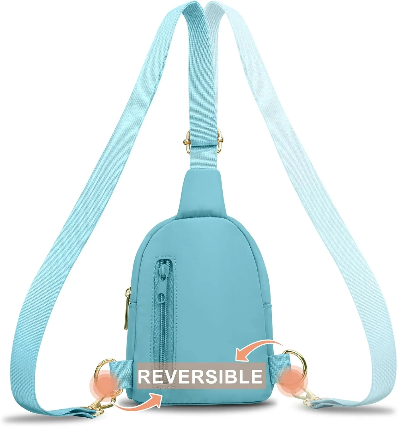 VOROLO Small Sling Bag For Men and WomenCrossbody Bags For Women with Ajustable Strap Trendy Cross body Bag Light Blue