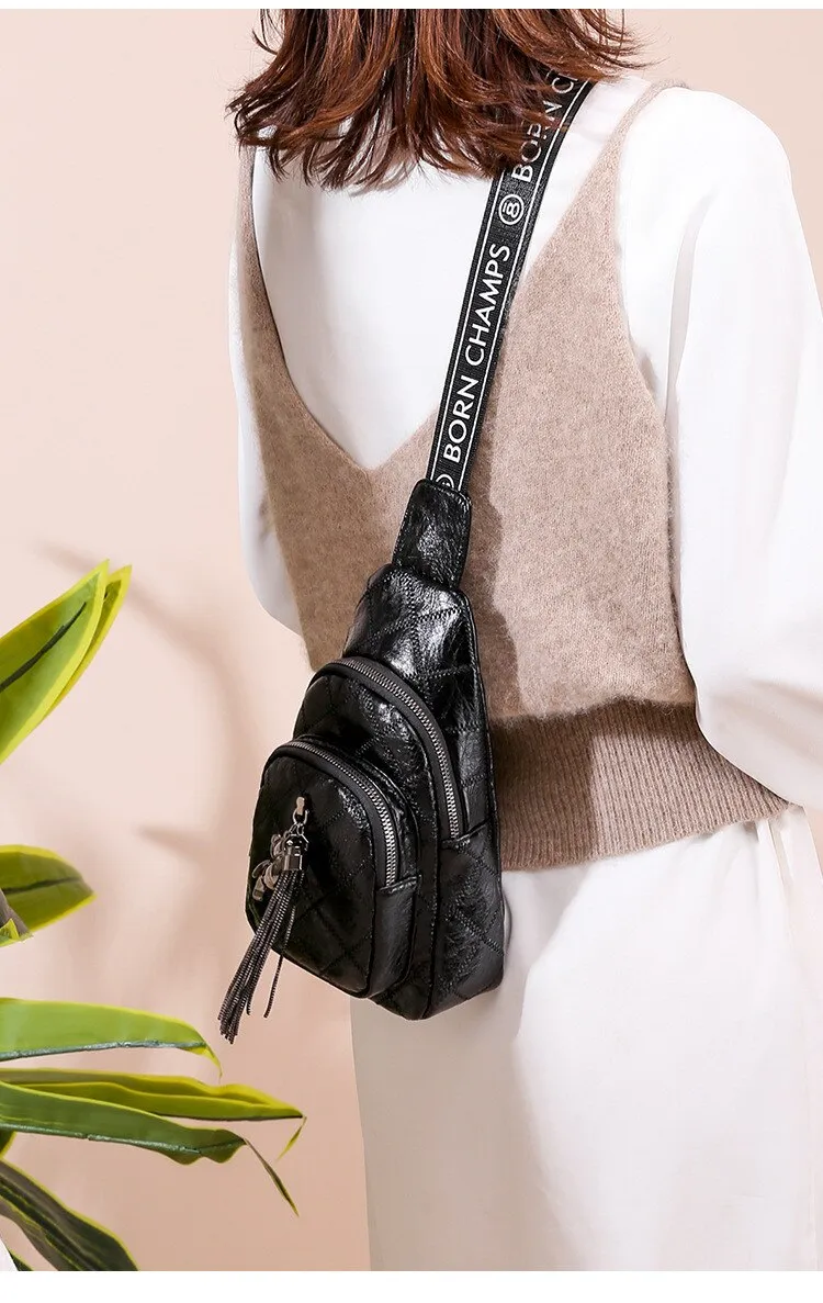 Women's Chain tassel Sling bag