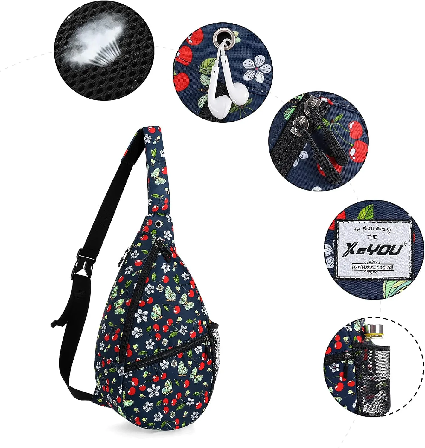 XEYOU Unisex Sling Bag Multipurpose Crossbody Shoulder Bag Travel Chest Pack for Men Women Lightweight Casual Daypacks